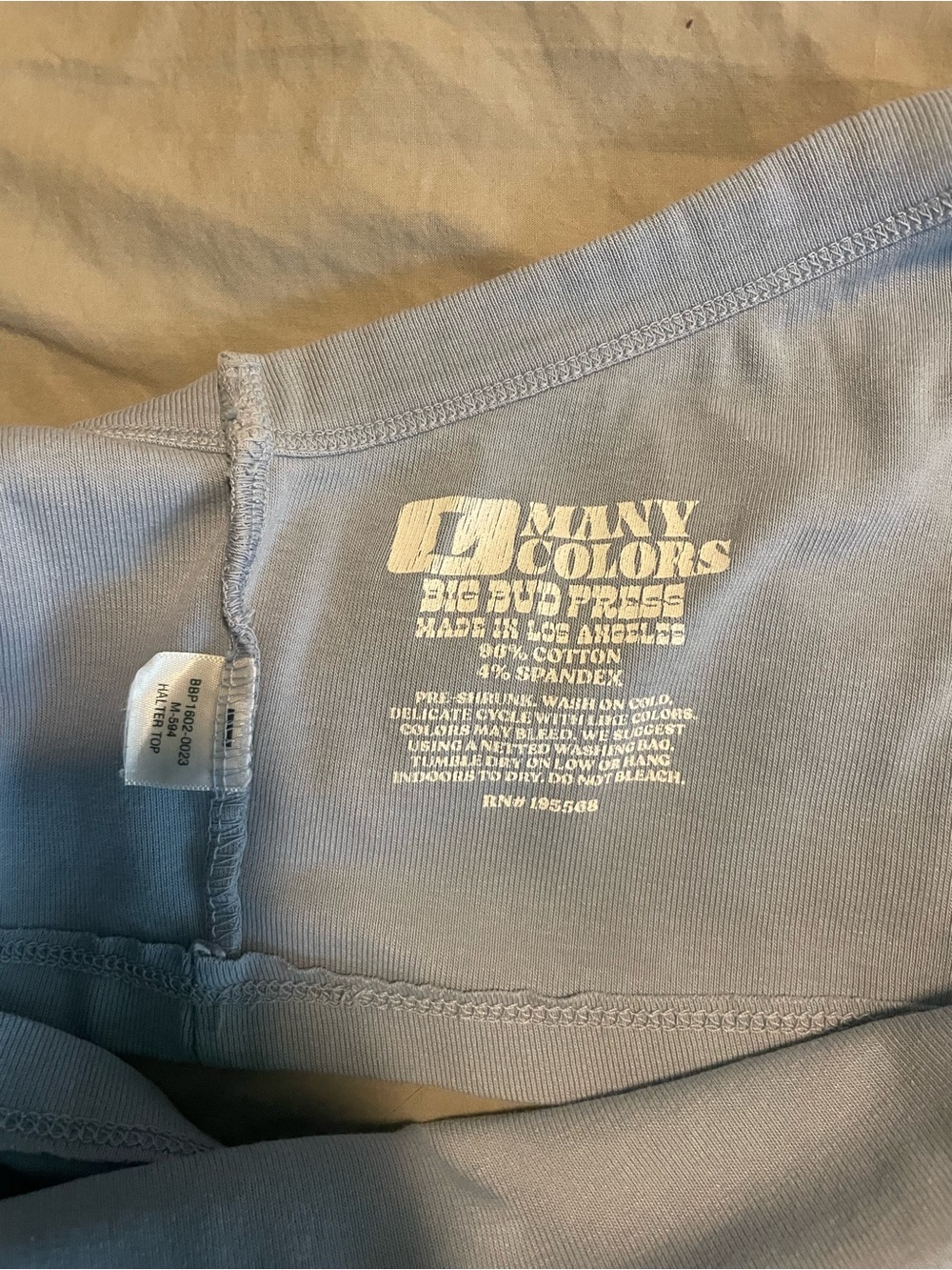 Big Bud Press halter baby blue Large